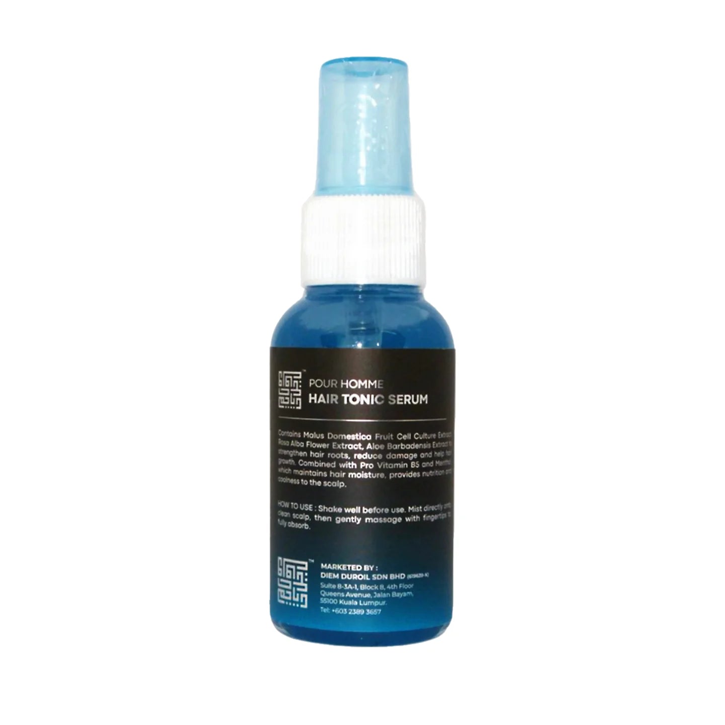 Pour Homme Hair Tonic Serum dengan Sel Stem Epal – Rambut Lelaki Nampak Kuat, Segar & Terurus
