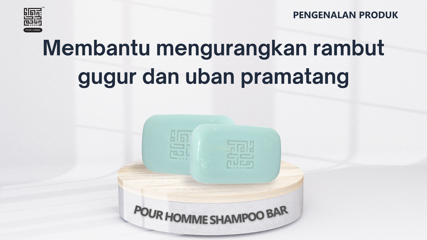 Pour Homme Syampu Soap Bar – Dengan Ekstrak Sel Stem Epal untuk Rambut Lelaki Sihat
