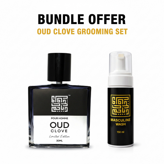 Bundle Penjagaan Lelaki – Masculine Wash 150ml + Pour Homme Oud Clove Perfume