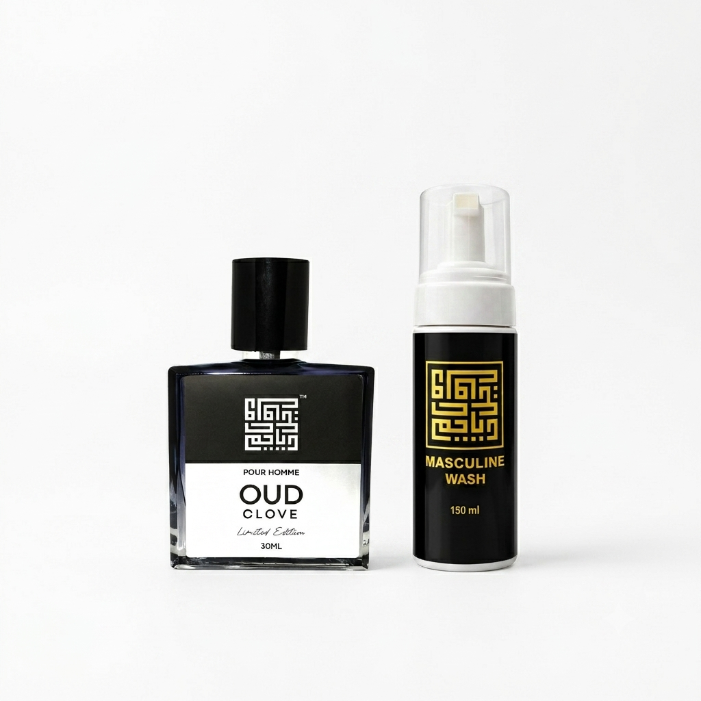 Bundle Penjagaan Lelaki – Masculine Wash 150ml + Pour Homme Oud Clove Perfume
