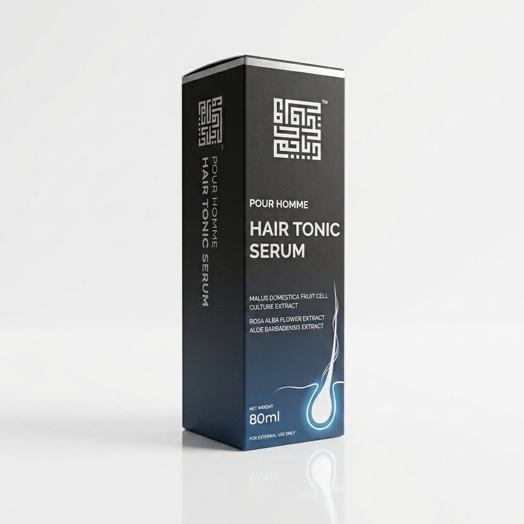 Pour Homme Hair Tonic Serum - Mengalakkan pertumbuhan Rambut sihat dengan Ekstrak Malus Domestica