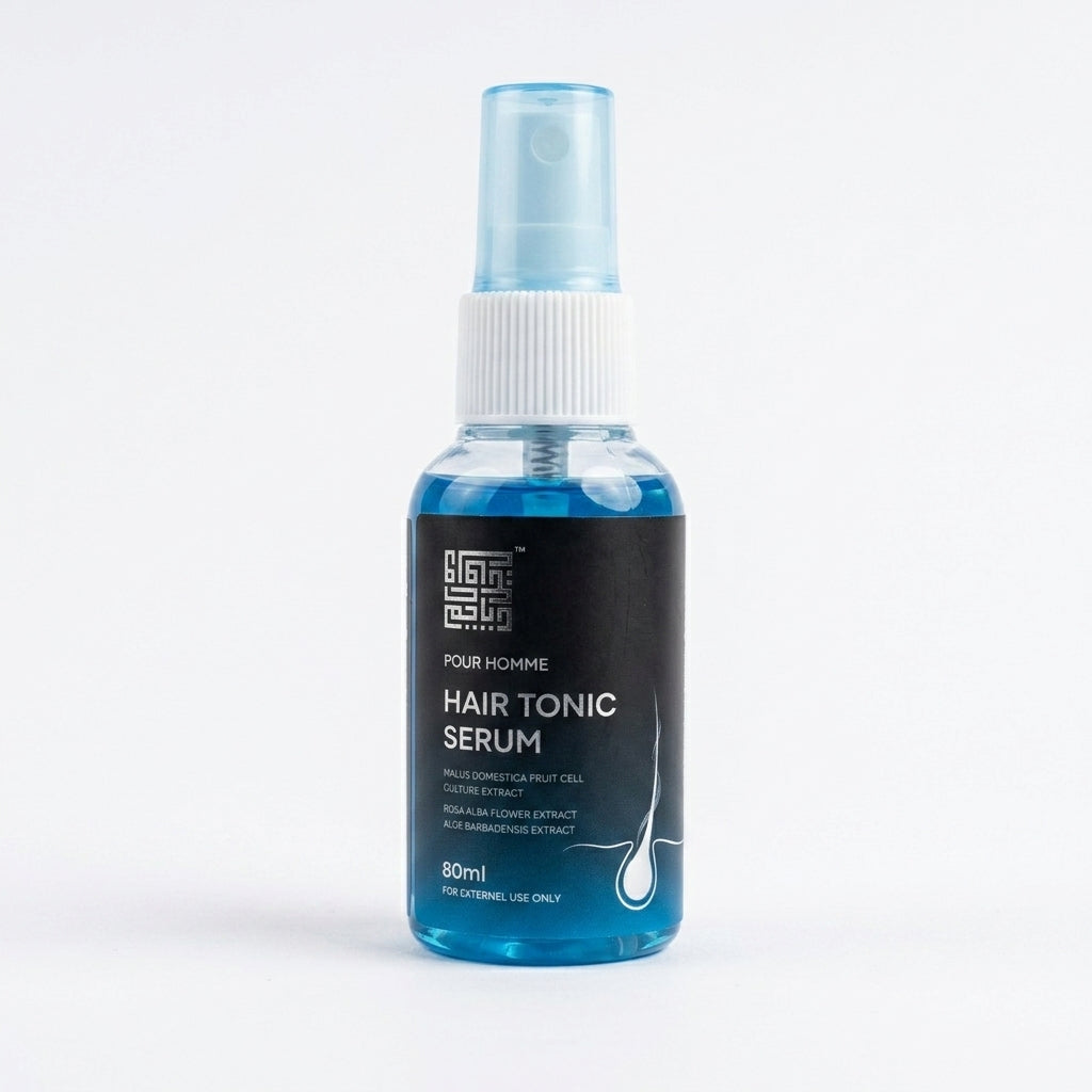Pour Homme Hair Tonic Serum - Mengalakkan pertumbuhan Rambut sihat dengan Ekstrak Malus Domestica