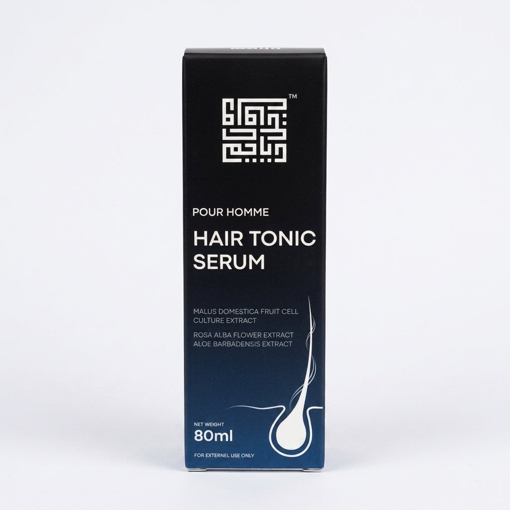 Pour Homme Hair Tonic Serum - Mengalakkan pertumbuhan Rambut sihat dengan Ekstrak Malus Domestica