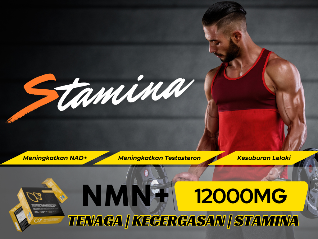 NMN [12000mg] dengan Tongkat Ali & Tocotrienol - 2 Kotak (20 sachet)