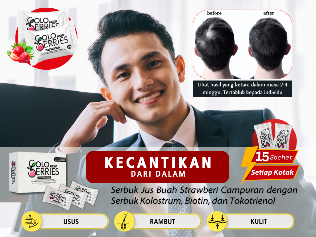 Coloberies Burst - Coloberies Burst - Campuran Jus Strawberi dengan Colostrum, Biotin dan Tocotrienol [1 kotak]
