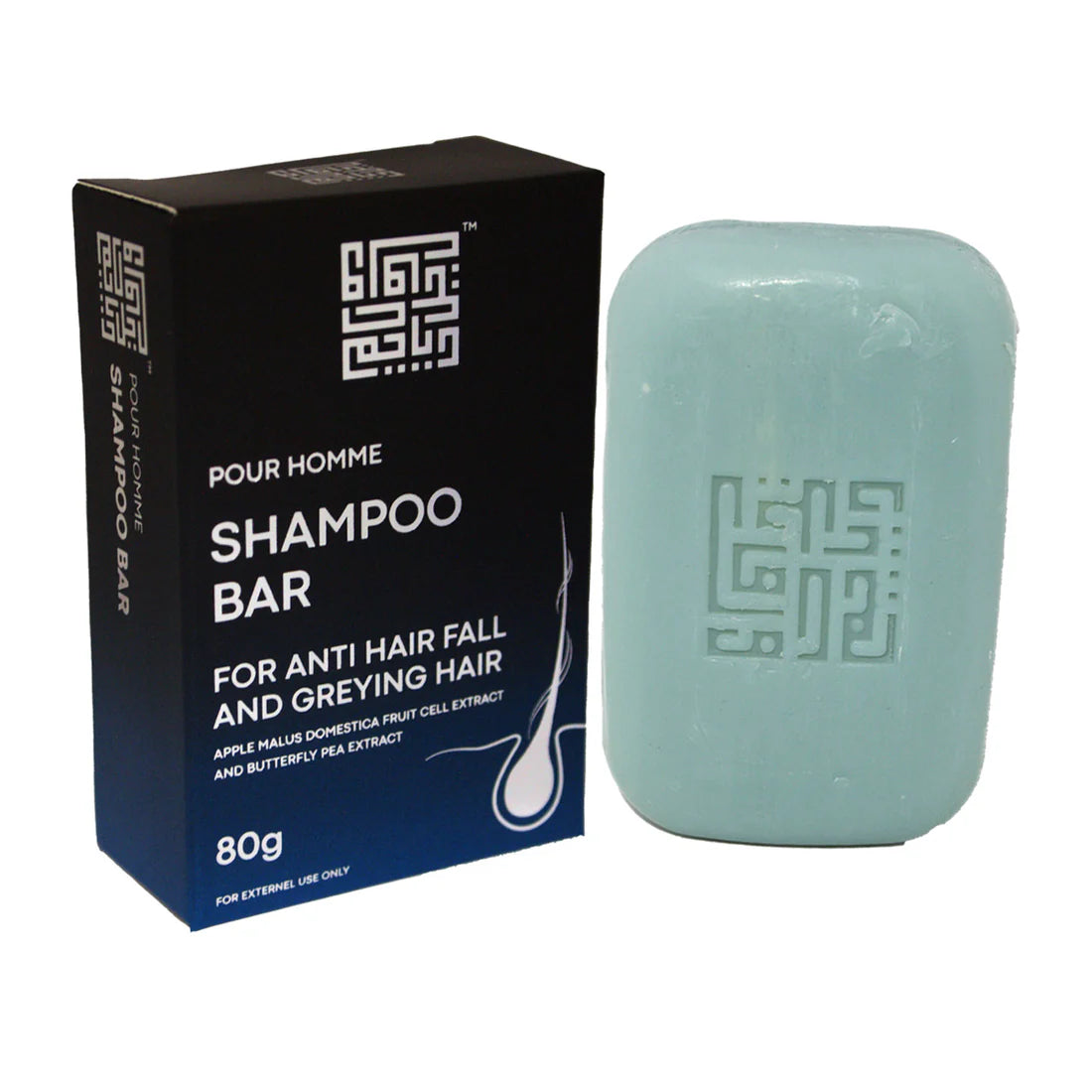Pour Homme Syampu Soap Bar – Dengan Ekstrak Sel Stem Epal untuk Rambut Lelaki Sihat