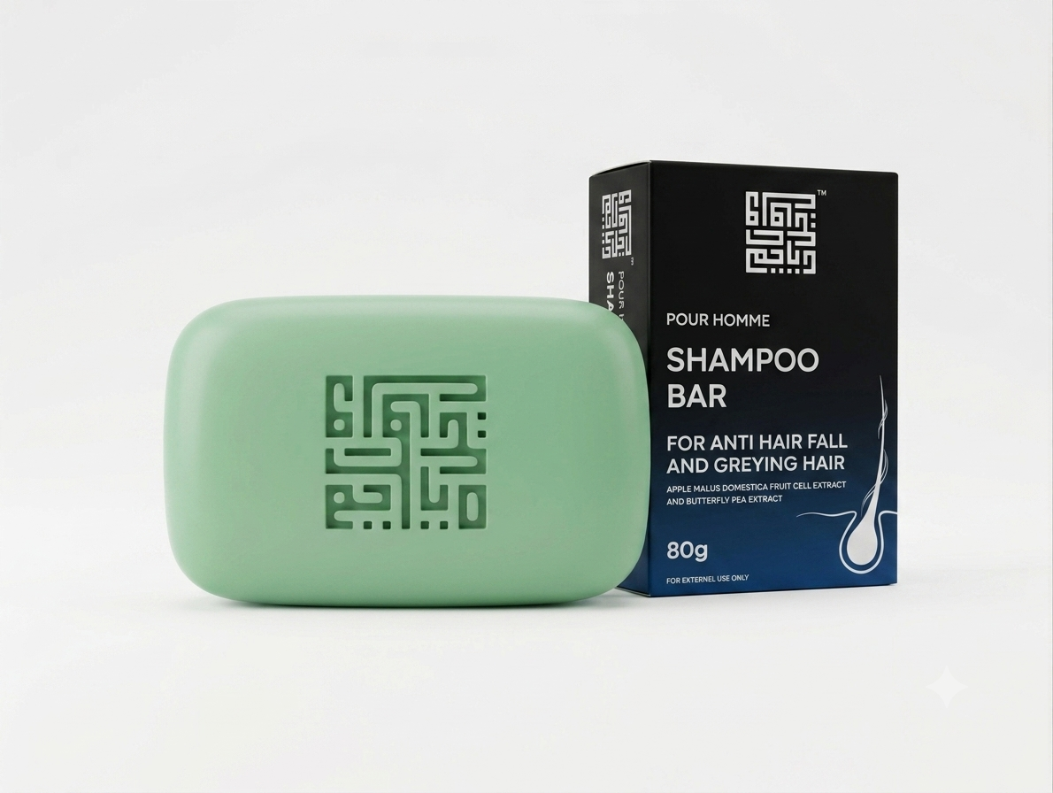 Pour Homme Shampoo Bar – Bunga Telang & Apple Stem Cell untuk Penjagaan Rambut