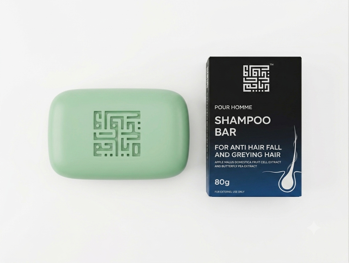 Pour Homme Shampoo Bar – Bunga Telang & Apple Stem Cell untuk Penjagaan Rambut